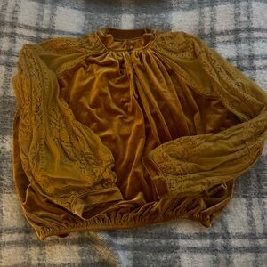 Free People velvet top